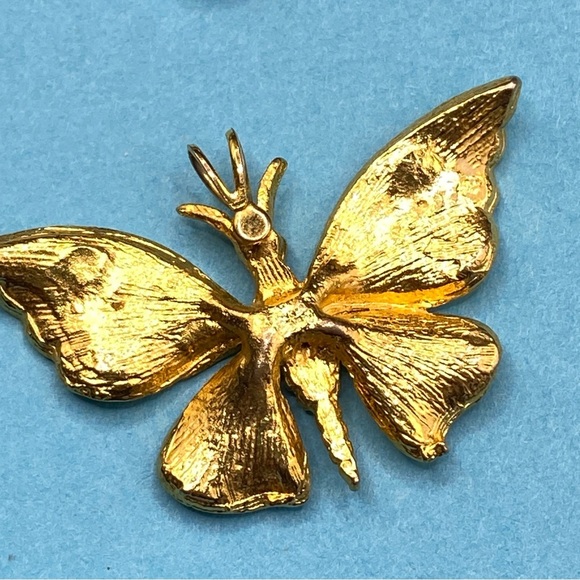 Butterfly Pendants Christian Cross Sparkling Rhinestones Lot of 3 - Picture 6 of 8